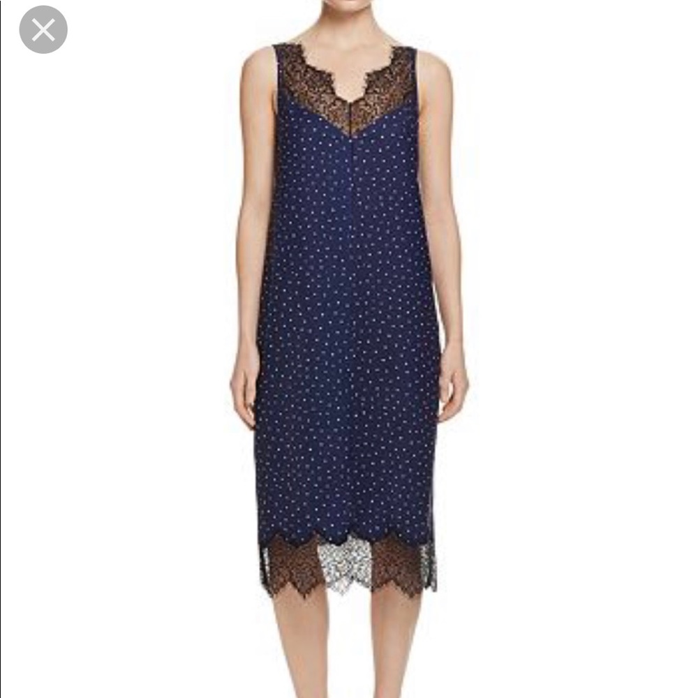 Whistles Martha Lace Trim Dress - Size 6